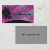 Abstracte Crimson Moon Visitekaartjes (Voorkant / Achterkant)