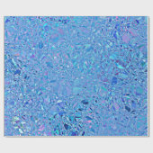 Abstracte Crystal Turquoise en Blue Cadeaupapier (Vlak)