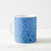 Abstracte Crystal Turquoise en Blue Koffiemok (Voorkant links)