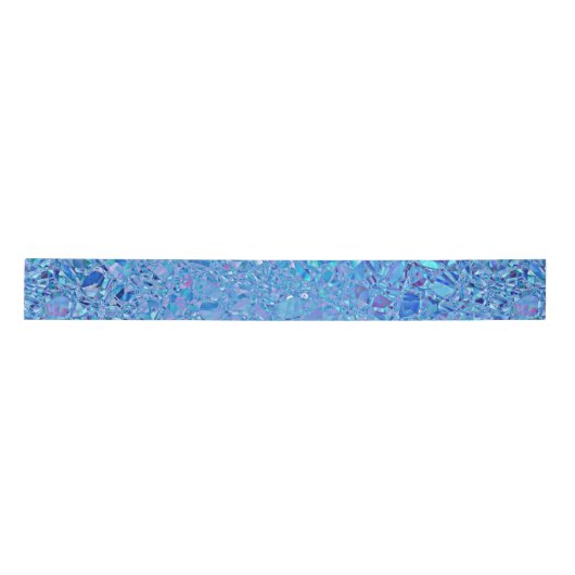 Abstracte Crystal Turquoise en Blue Satijnen Lint (Voorkant)