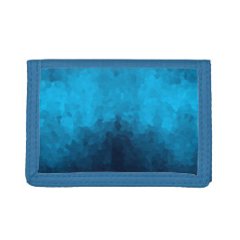 Abstracte Crystallized Blue Background Drievoud Portemonnee