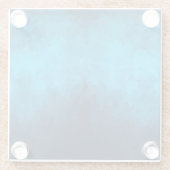 Abstracte Crystallized Blue Background Glazen Onderzetter (Achterkant)
