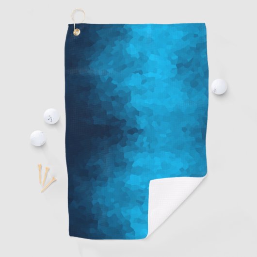 Abstracte Crystallized Blue Background Golfhanddoek (Insitu)