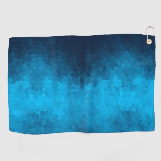 Abstracte Crystallized Blue Background Golfhanddoek (Horizontaal)