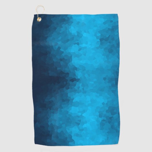 Abstracte Crystallized Blue Background Golfhanddoek (Voorkant)
