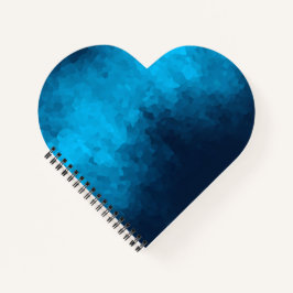 Abstracte Crystallized Blue Background Notitieboek