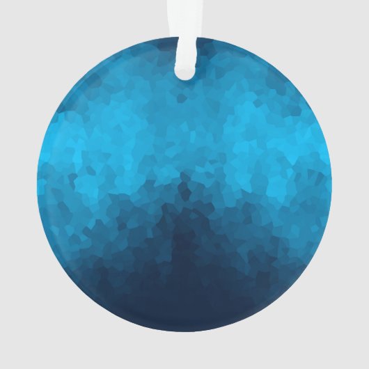 Abstracte Crystallized Blue Background Ornament (achterkant)