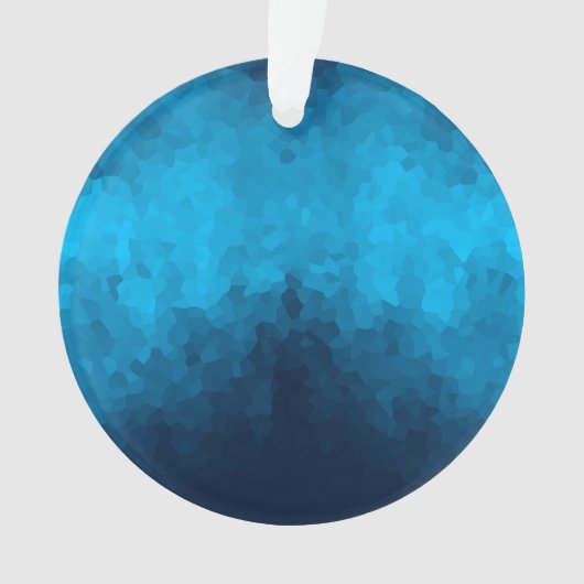 Abstracte Crystallized Blue Background Ornament (voorkant)