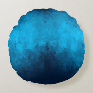 Abstracte Crystallized Blue Background Rond Kussen