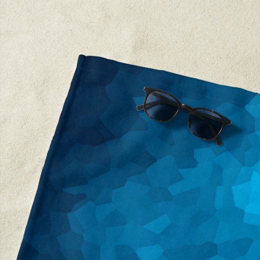 Abstracte Crystallized Blue Background Strandlaken (In situ)