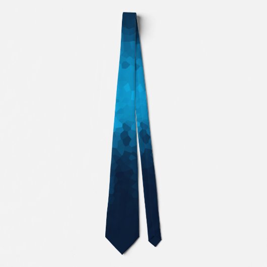 Abstracte Crystallized Blue Background Stropdas (Voorkant)