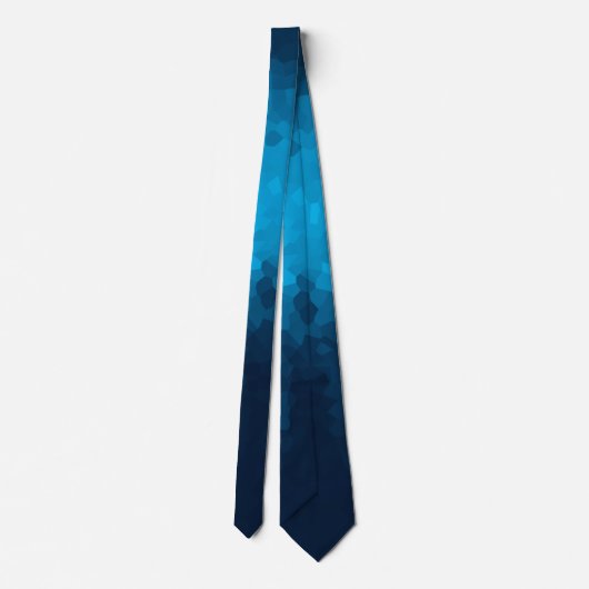 Abstracte Crystallized Blue Background Stropdas (Achterkant)