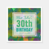 Abstracte Cubist Shapes 30th Birthday Paper Napkin Servetten (Voorkant)
