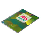 Abstracte Cubistische vormen 40e Birthday Guest Bo Notitieboek (Linkerzijde)