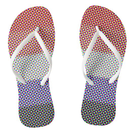 Abstracte Cupioromantische Pride Flag Teenslippers (Voetbed)
