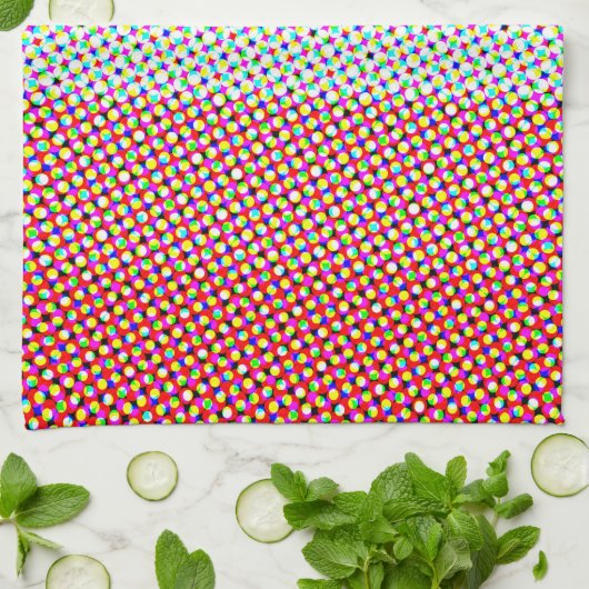 Abstracte Cupioromantische Pride Flag Theedoek (Gevouwen)