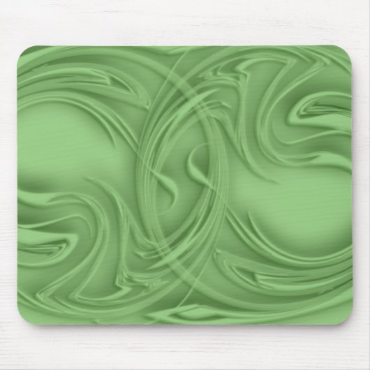 Abstracte curve over groen kunstwerk muismat (Voorkant)