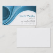 Abstracte curven - blauw visitekaartje (Voorkant / Achterkant)