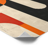 Abstracte curven en hoeken: een mid-century modern poster (Hoek)