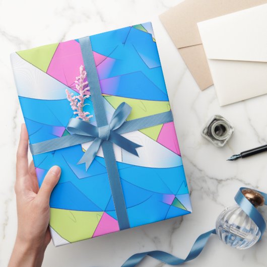 Abstracte curven minimalistisch patroon cadeaupapier (Geschenken)