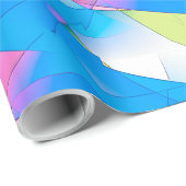 Abstracte curven minimalistisch patroon cadeaupapier (Rol Hoek)