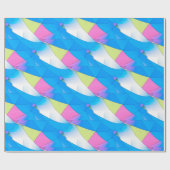 Abstracte curven minimalistisch patroon cadeaupapier (Vlak)