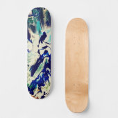Abstracte Custom Street Art Geïnspireerd Blue Spla Persoonlijk Skateboard (Voorkant)