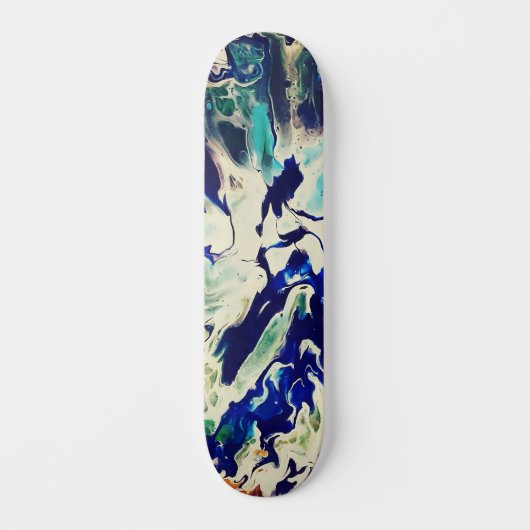 Abstracte Custom Street Art Geïnspireerd Blue Spla Persoonlijk Skateboard (Voorkant)