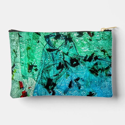 Abstracte Cut Naaizak, Abstracte blauwe tas, Kunst Etui (Achterkant)