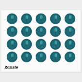 Abstracte Cute Boom Ronde Sticker (Vel)