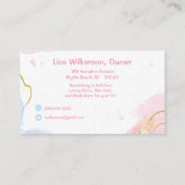 Abstracte Cute Dog op het Visitekaartje Pet Groome (Achterkant)