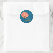 Abstracte Cute Fruitboom Ronde Sticker (Tas)