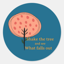 Abstracte Cute Fruitboom Ronde Sticker