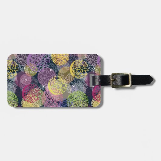 Abstracte Cute Polka Dot Circle Bagagelabel (Voorkant horizontaal)