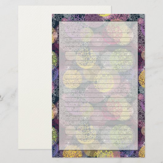 Abstracte Cute Polka Dot Circle Briefpapier (Voorkant / Achterkant)