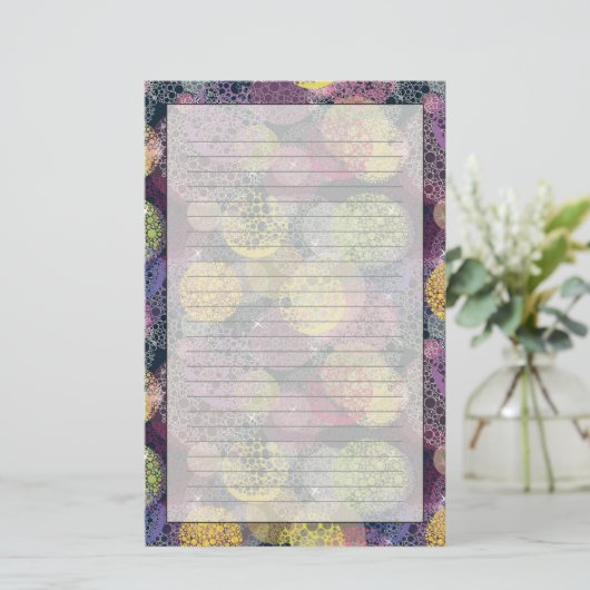 Abstracte Cute Polka Dot Circle Briefpapier (Staand voorkant)