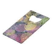 Abstracte Cute Polka Dot Circle Creditkaart Flessenopener (Voorkant Gekanteld)