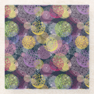 Abstracte Cute Polka Dot Circle Glazen Onderzetter