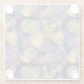 Abstracte Cute Polka Dot Circle Glazen Onderzetter (Achterkant)