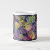 Abstracte Cute Polka Dot Circle Grote Koffiekop (Voorkant)
