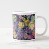 Abstracte Cute Polka Dot Circle Grote Koffiekop (Rechts)