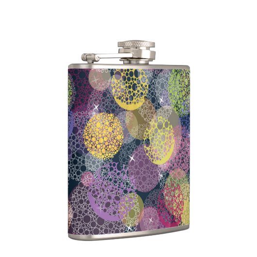 Abstracte Cute Polka Dot Circle Heupfles (Rechts)