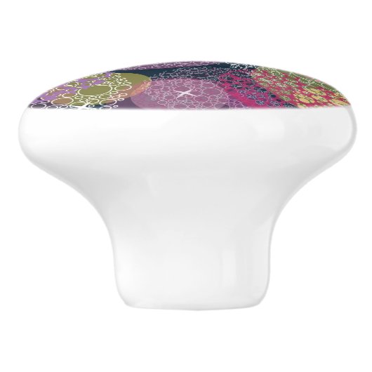 Abstracte Cute Polka Dot Circle Keramische Knop (Zijkant)