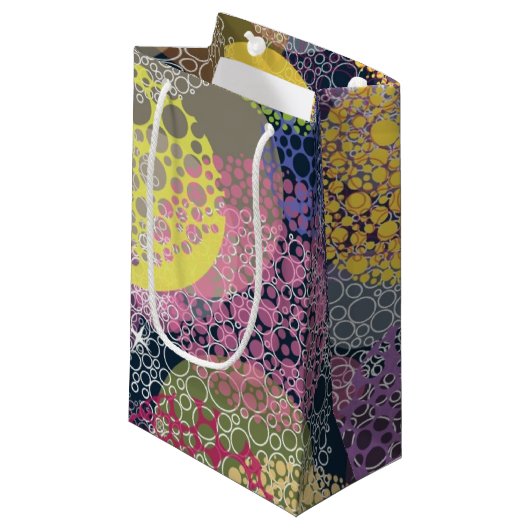 Abstracte Cute Polka Dot Circle Klein Cadeauzakje (Voorkant Gekanteld)