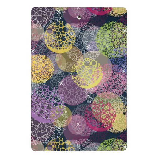 Abstracte Cute Polka Dot Circle Mini Klembord (Achterkant)