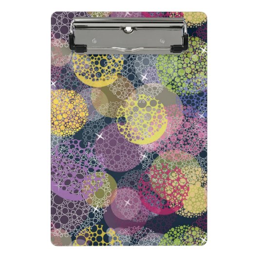 Abstracte Cute Polka Dot Circle Mini Klembord (Voorkant)