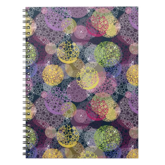 Abstracte Cute Polka Dot Circle Notitieboek (Voorkant)
