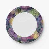 Abstracte Cute Polka Dot Circle Papieren Bordje (Voorkant)