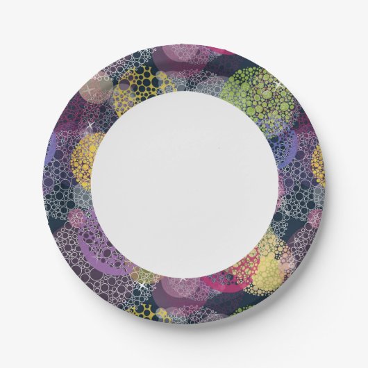 Abstracte Cute Polka Dot Circle Papieren Bordje (Voorkant)