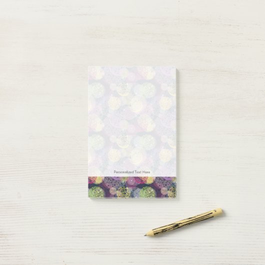 Abstracte Cute Polka Dot Circle Post-it® Notes (Op bureau)